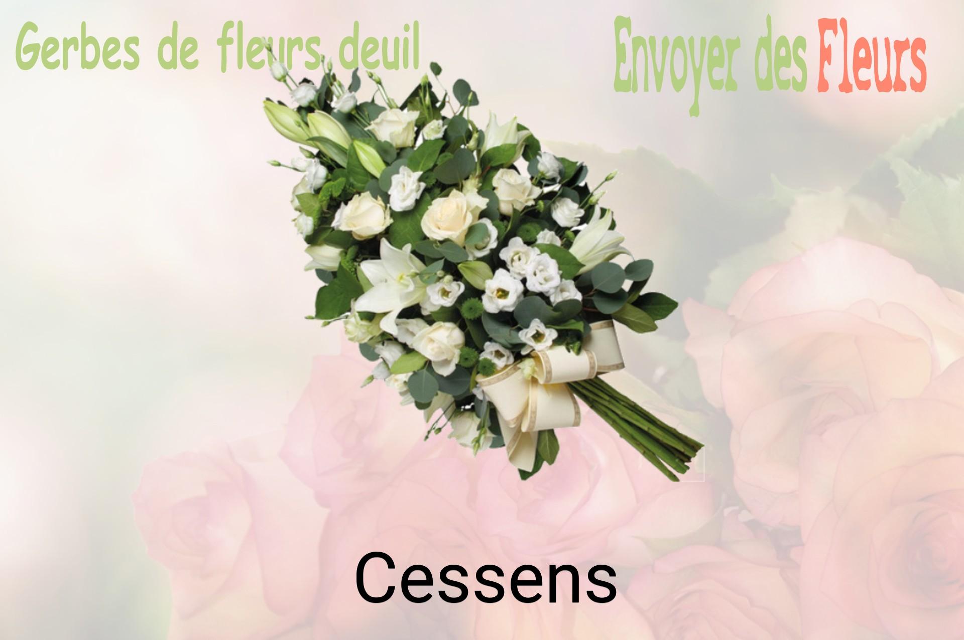 Gerbe de fleurs de deuil livrée à Cessens